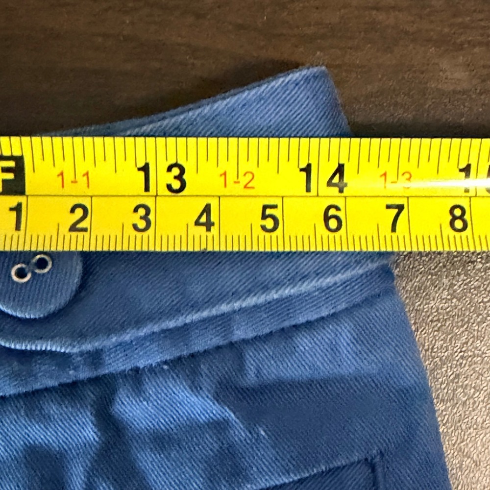 VTG JH Collectibles Petite Eva Blue Straight Leg Pants Trousers Size 4P Cotton - Picture 5 of 7